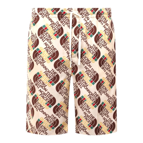 The North Face logo × Gucci Web Print Shorts - Picture 1 of 1